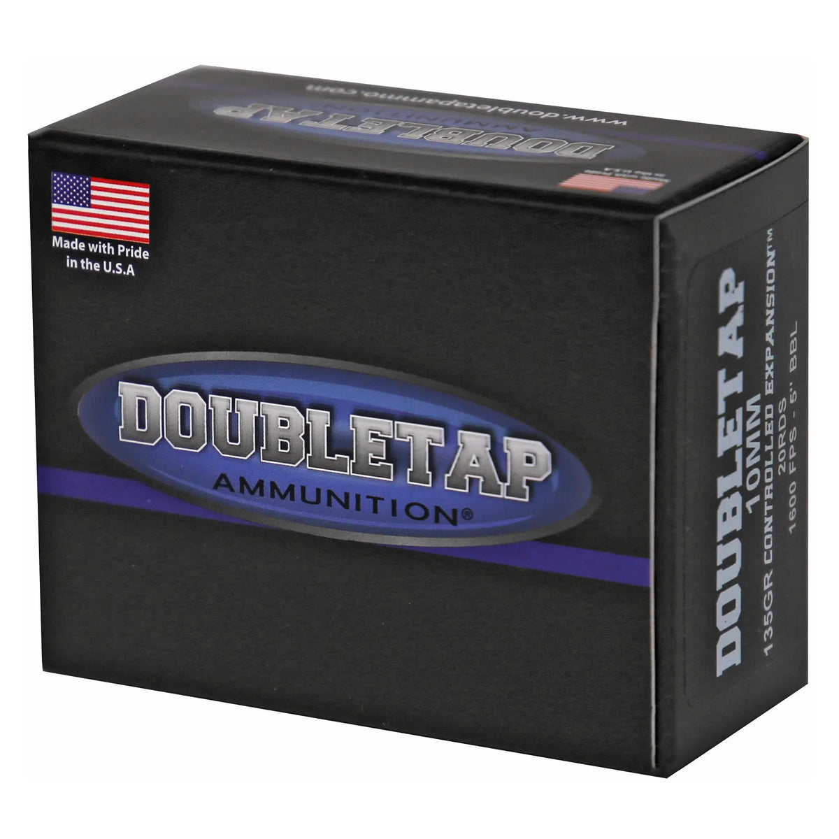 DBLTAP 10MM 135GR JHP 20/1000 - American Ordnance