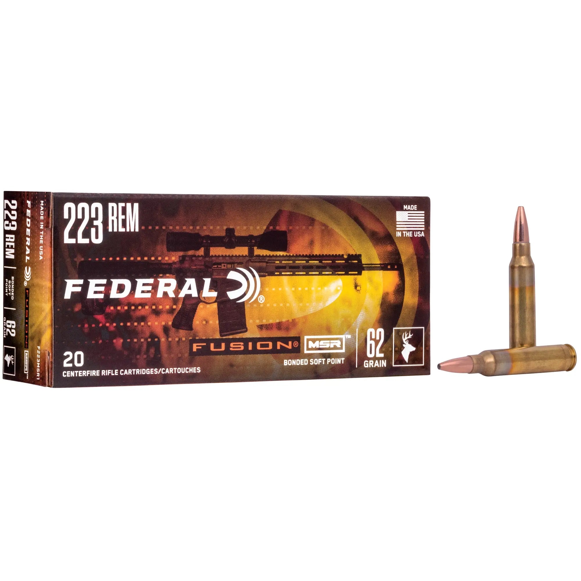 FUSION MSR 223REM 62GR SP 20/200 - American Ordnance