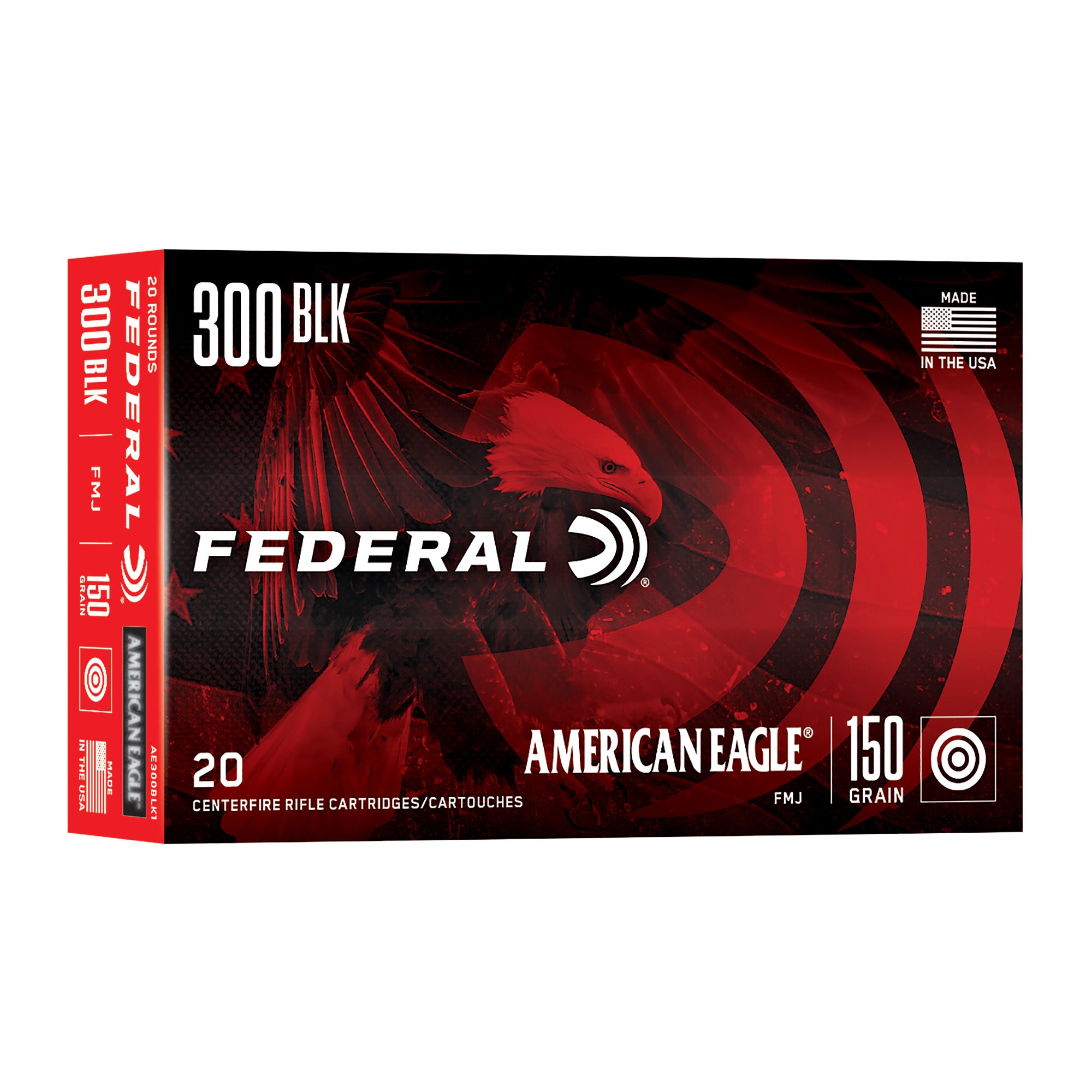 FED AM EAGLE 300BLK 150GR FMJ 20/500 - American Ordnance