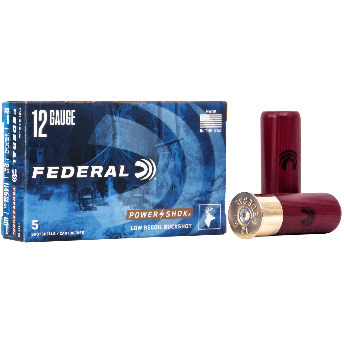 FEDERAL POWERSHOK 12GA 2.75 LR 00 BCK 5RD