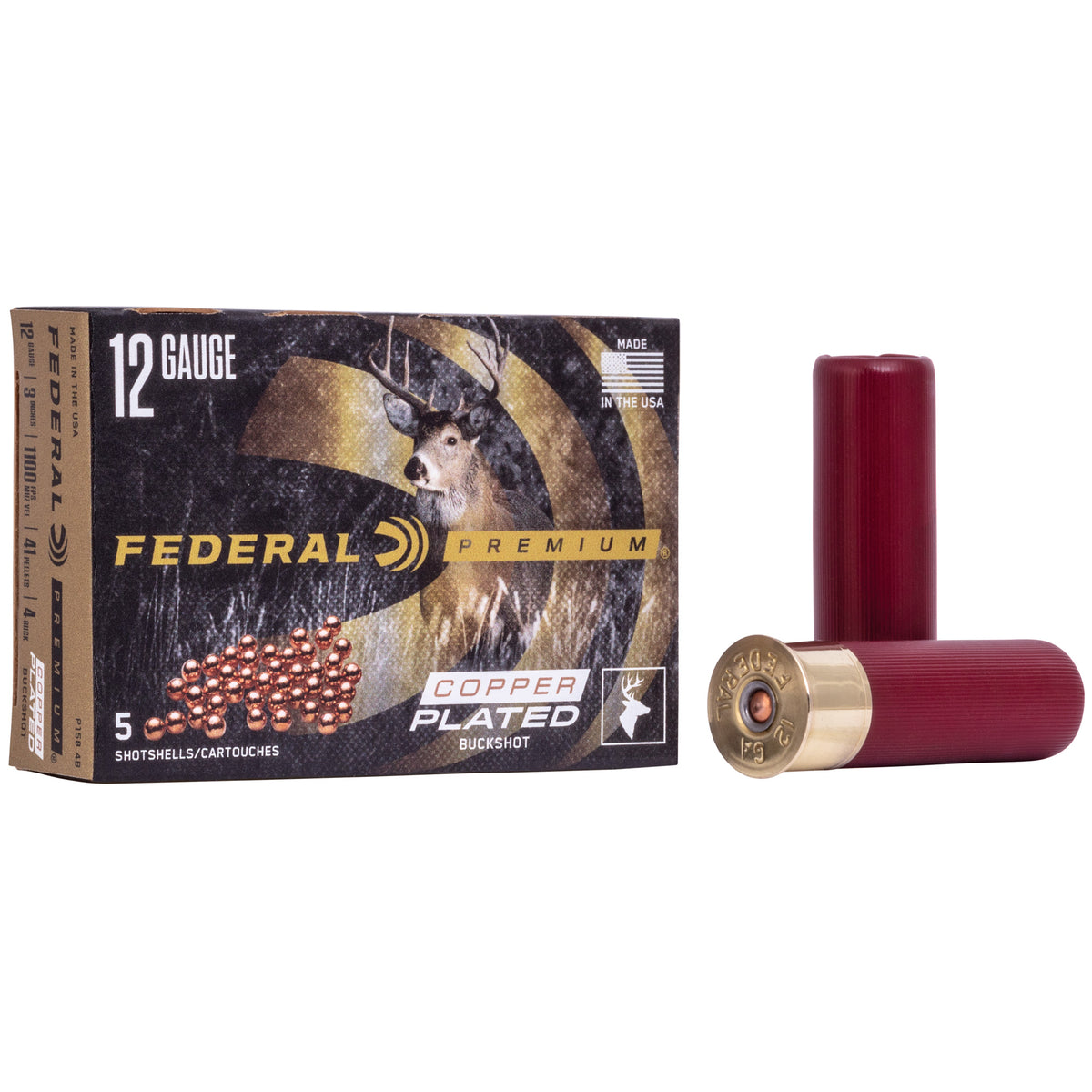 FEDERAL PREMIUM VSHOK 12GA 3&quot; #4 BCK 5RD