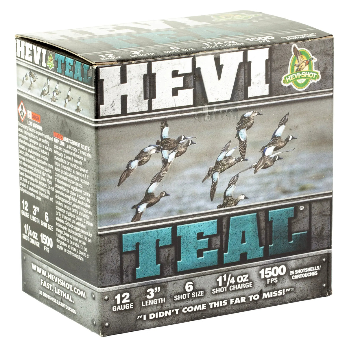 HEVI TEAL 12GA 3&quot; #6 25/250 - American Ordnance