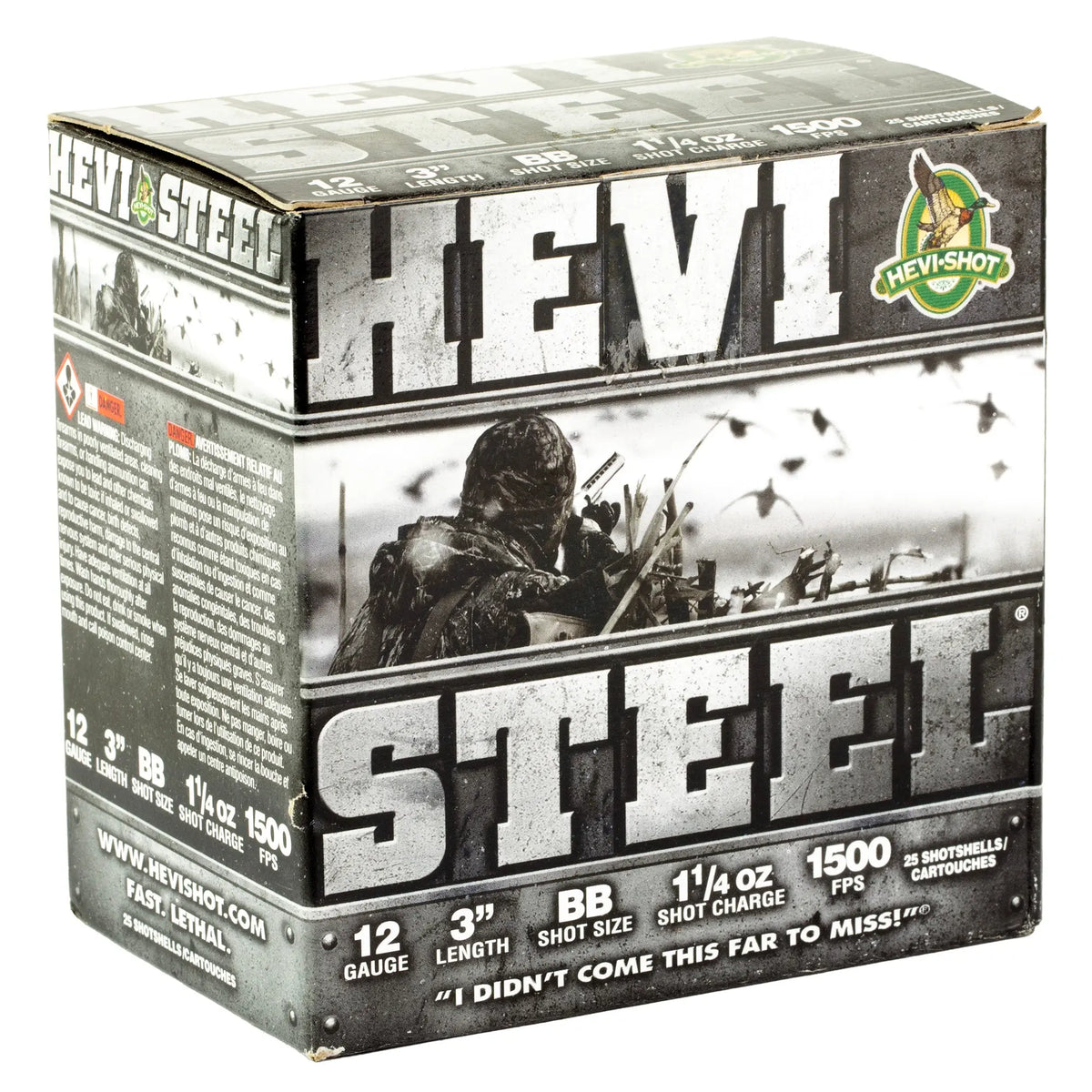 HEVI STEEL 12GA 3&quot; BB 25/250 - American Ordnance