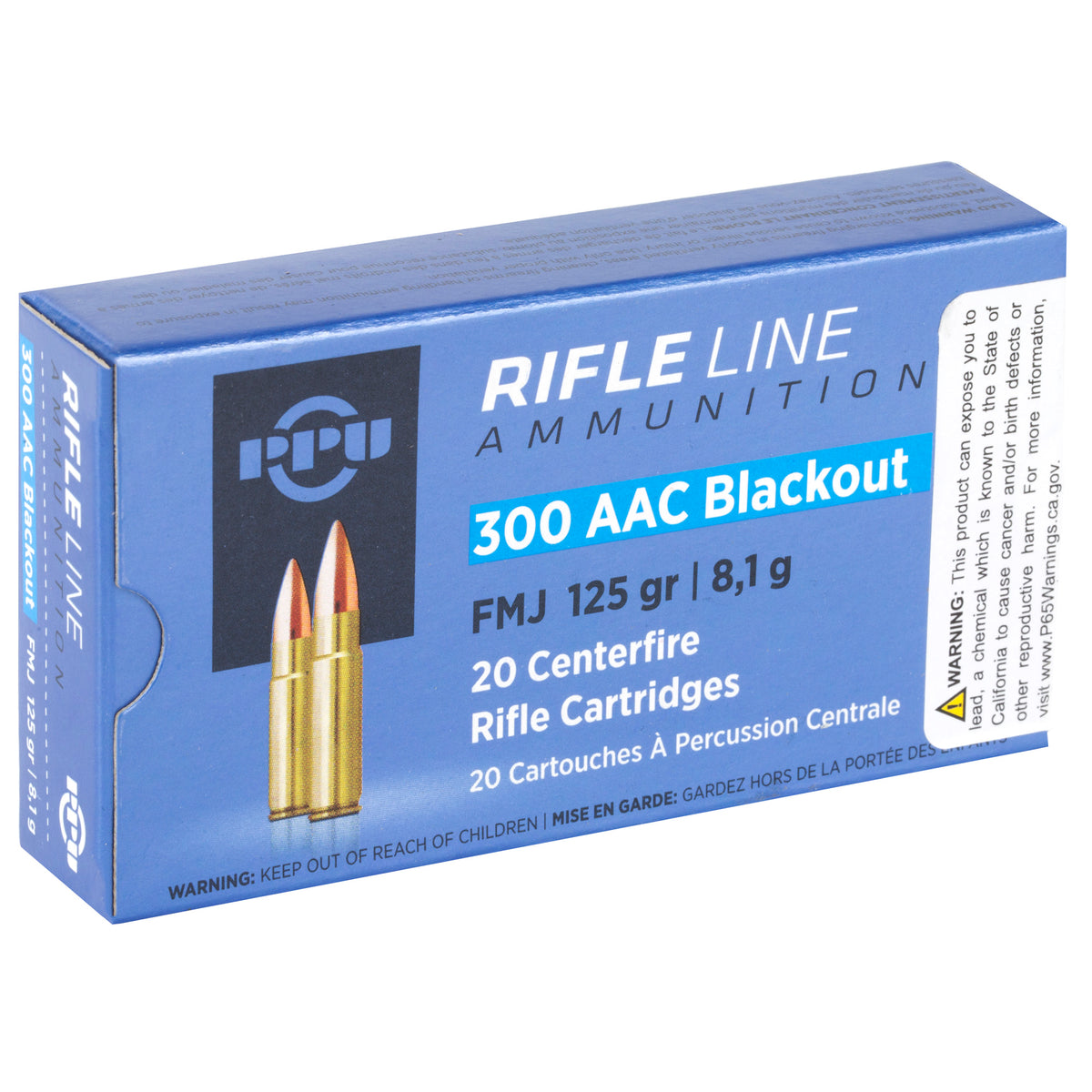 PPU 300BLK FMJ 125GR 20/1000 - American Ordnance