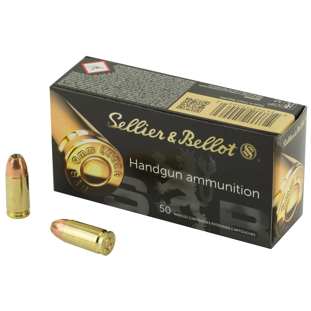 S&amp;B 9MM 115GR JHP 50/1000 - American Ordnance