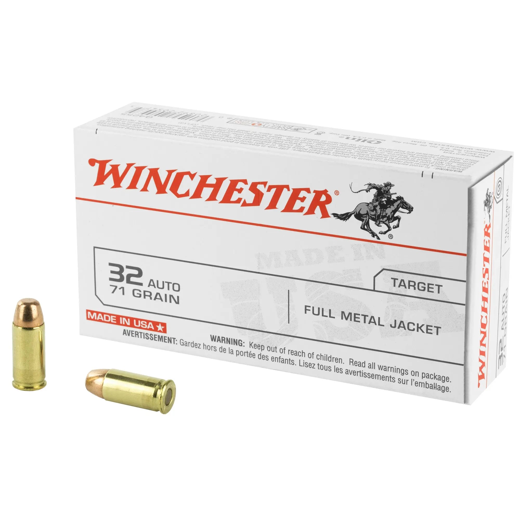 WIN USA 32ACP 71GR FMJ 50/500 - American Ordnance