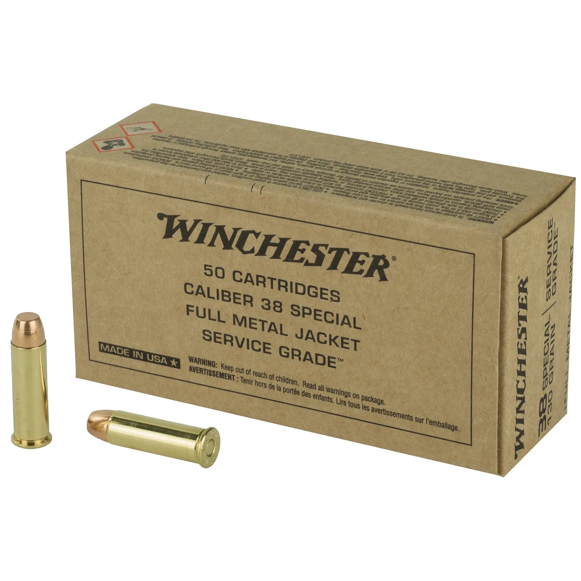 WIN SERVICE GRADE 38SPL 130GR 50/500 - American Ordnance