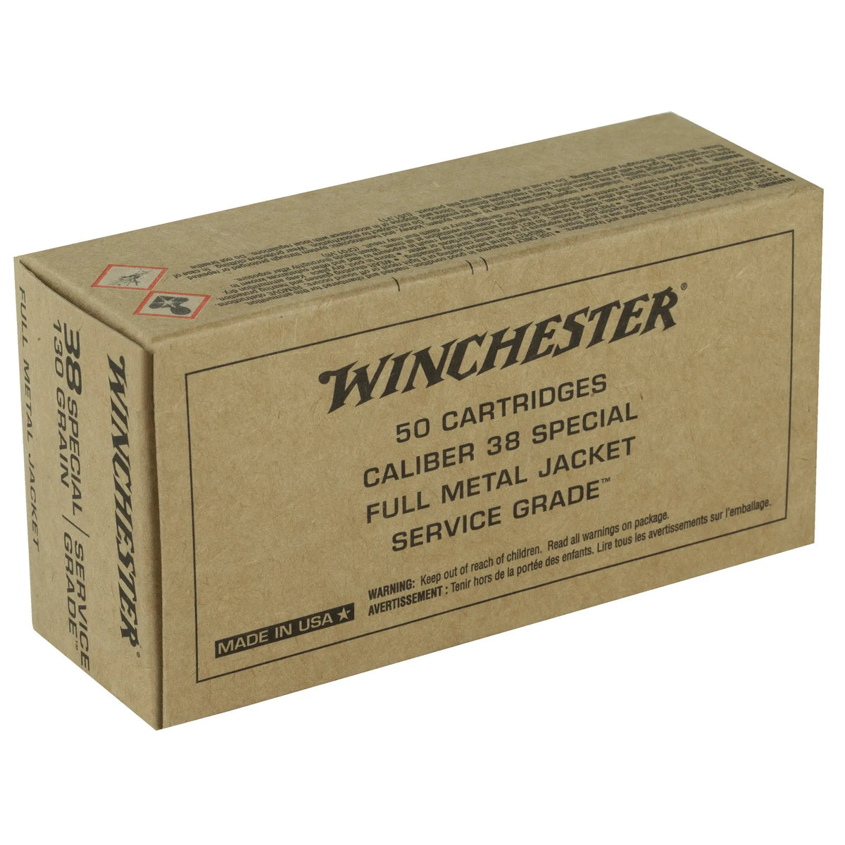 WIN SERVICE GRADE 38SPL 130GR 50/500 - American Ordnance