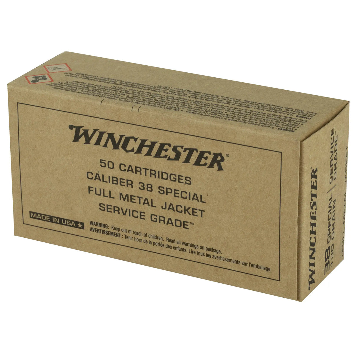 WIN SERVICE GRADE 38SPL 130GR 50/500 - American Ordnance