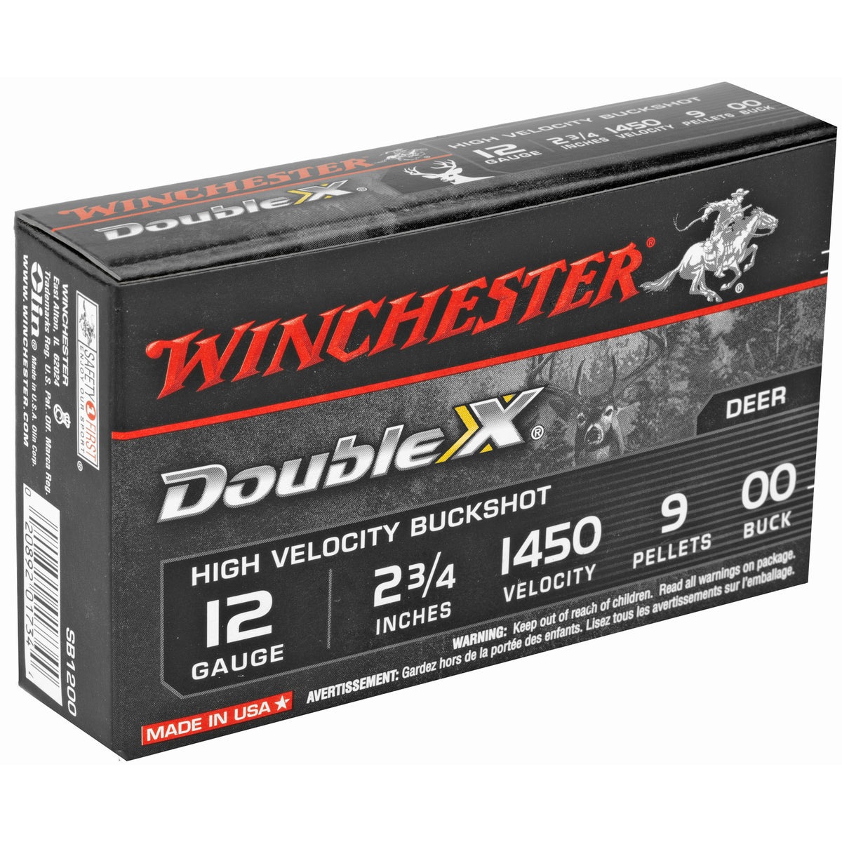 WINCHESTER DBL X HV 12GA 2.75&quot; 00BK 9P 5RD