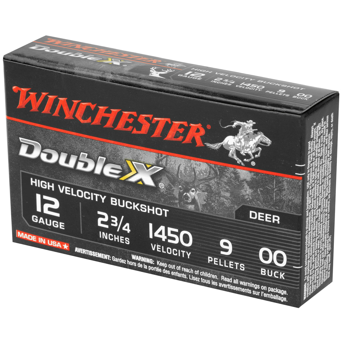 WINCHESTER DBL X HV 12GA 2.75&quot; 00BK 9P 5RD