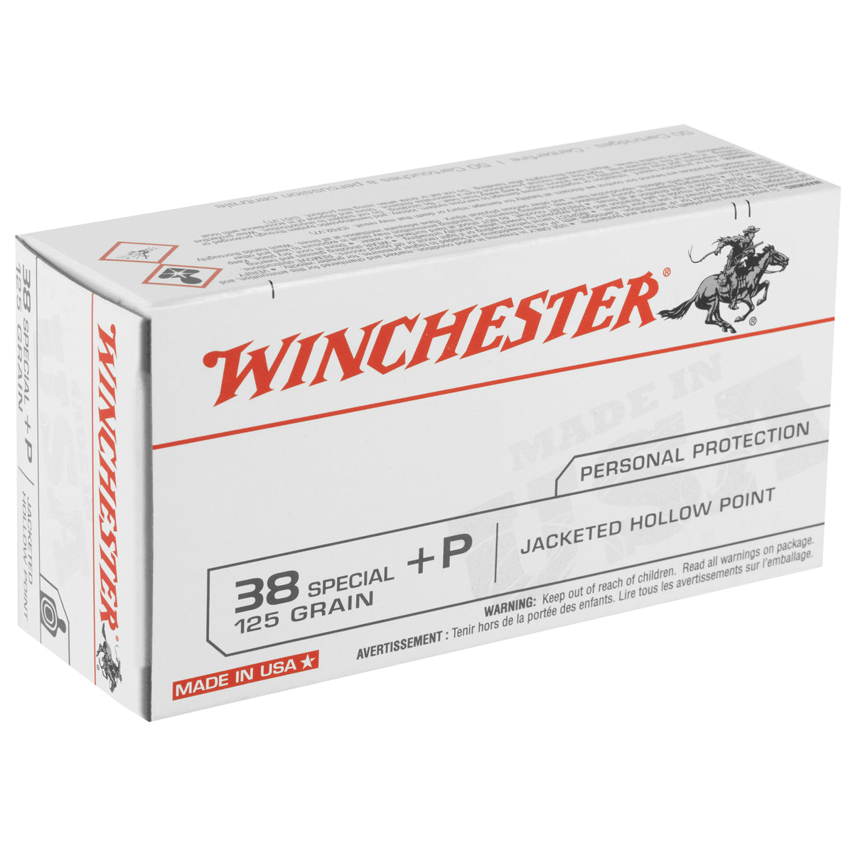 WINCHESTER USA 38SPL+P 125GR JHP 50RD