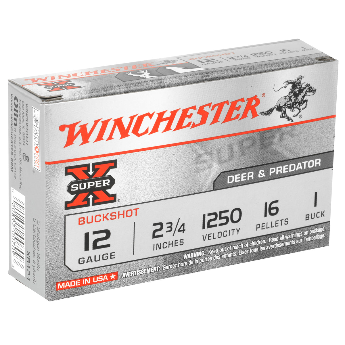 WINCHESTER SUPER-X 12GA 2.75 #1BK 16PL 5RD