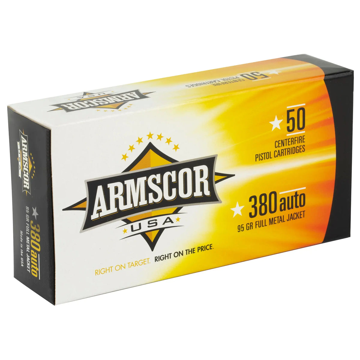 ARMSCOR 380ACP 95GR FMJ 50/1000 - American Ordnance