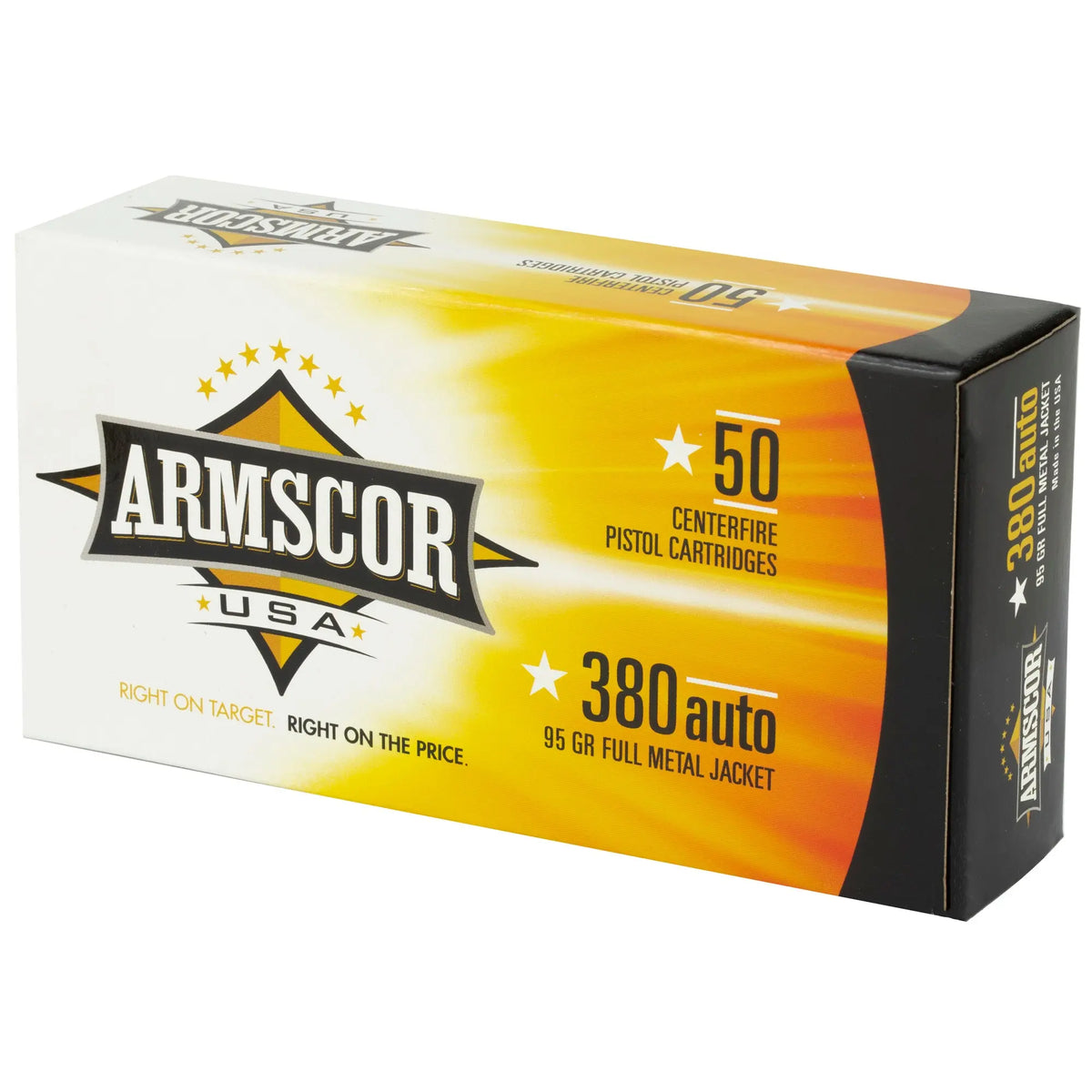 ARMSCOR 380ACP 95GR FMJ 50/1000 - American Ordnance