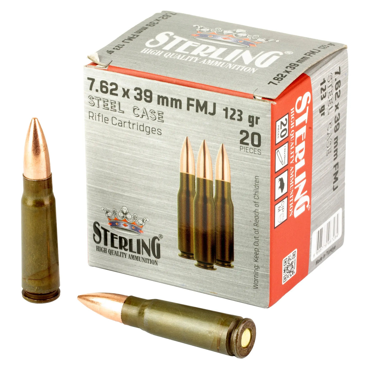 STERLING SC 762X39 123GR FMJ 20/1000 - American Ordnance