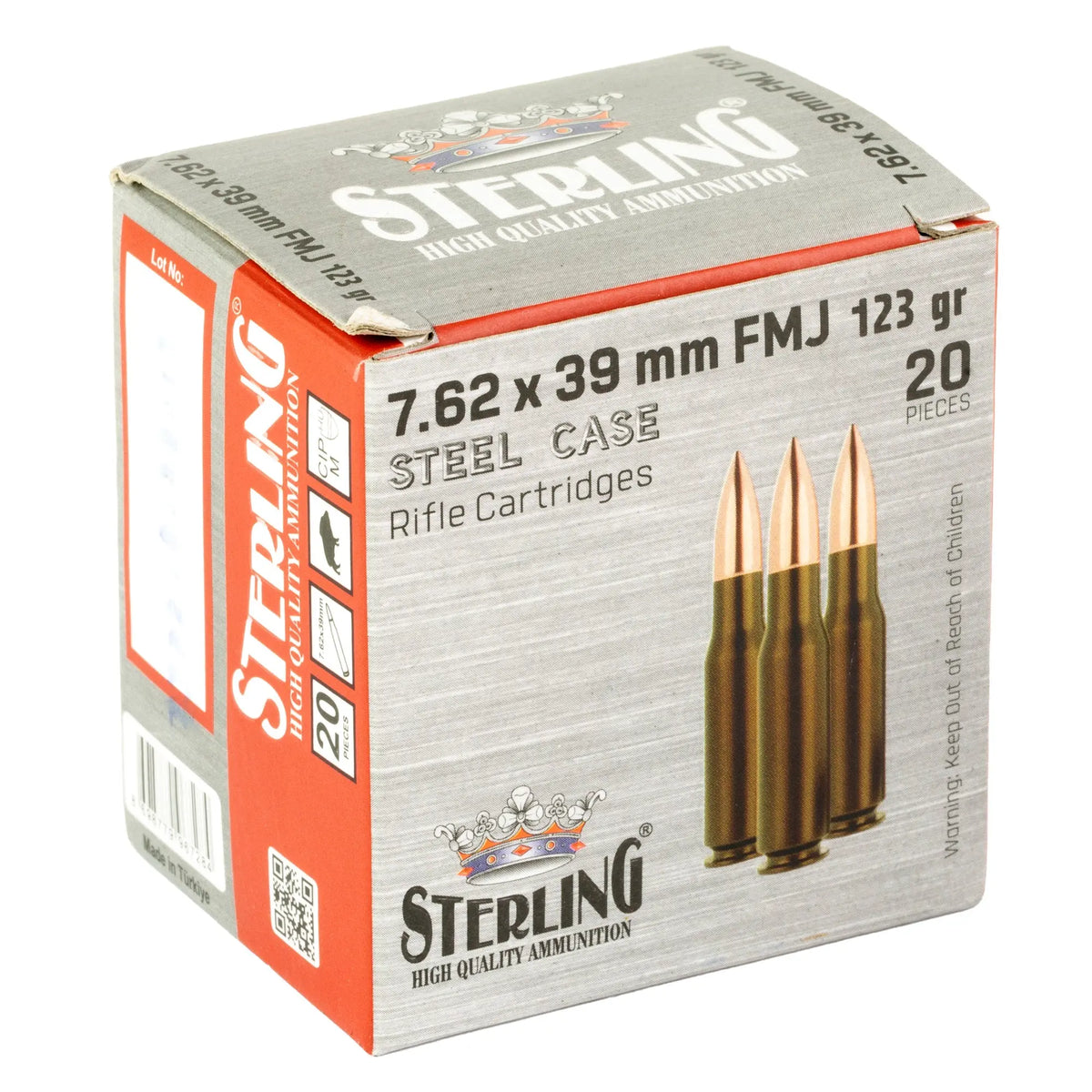 STERLING SC 762X39 123GR FMJ 20/1000 - American Ordnance