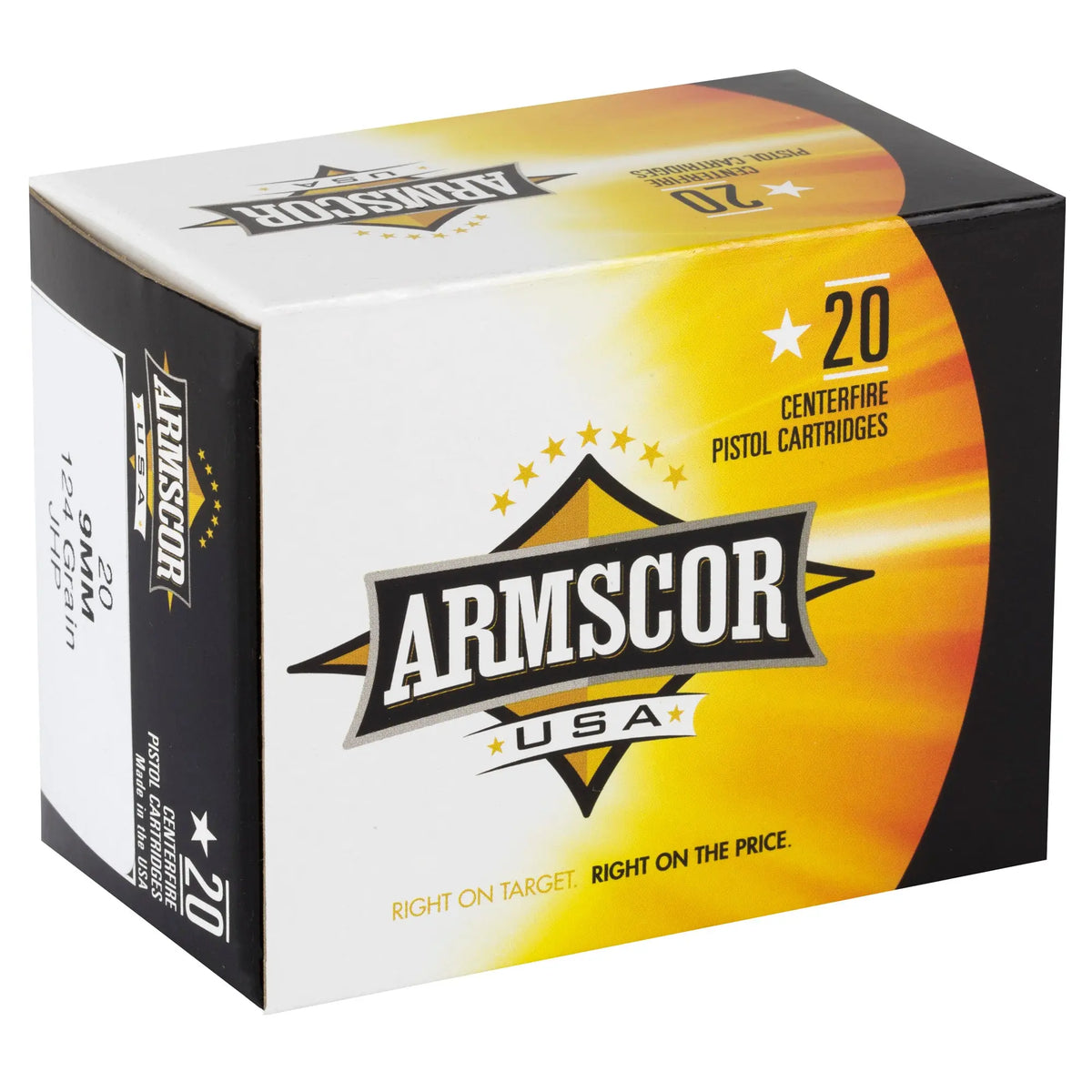 ARMSCOR 9MM 124GR JHP 20/500 - American Ordnance