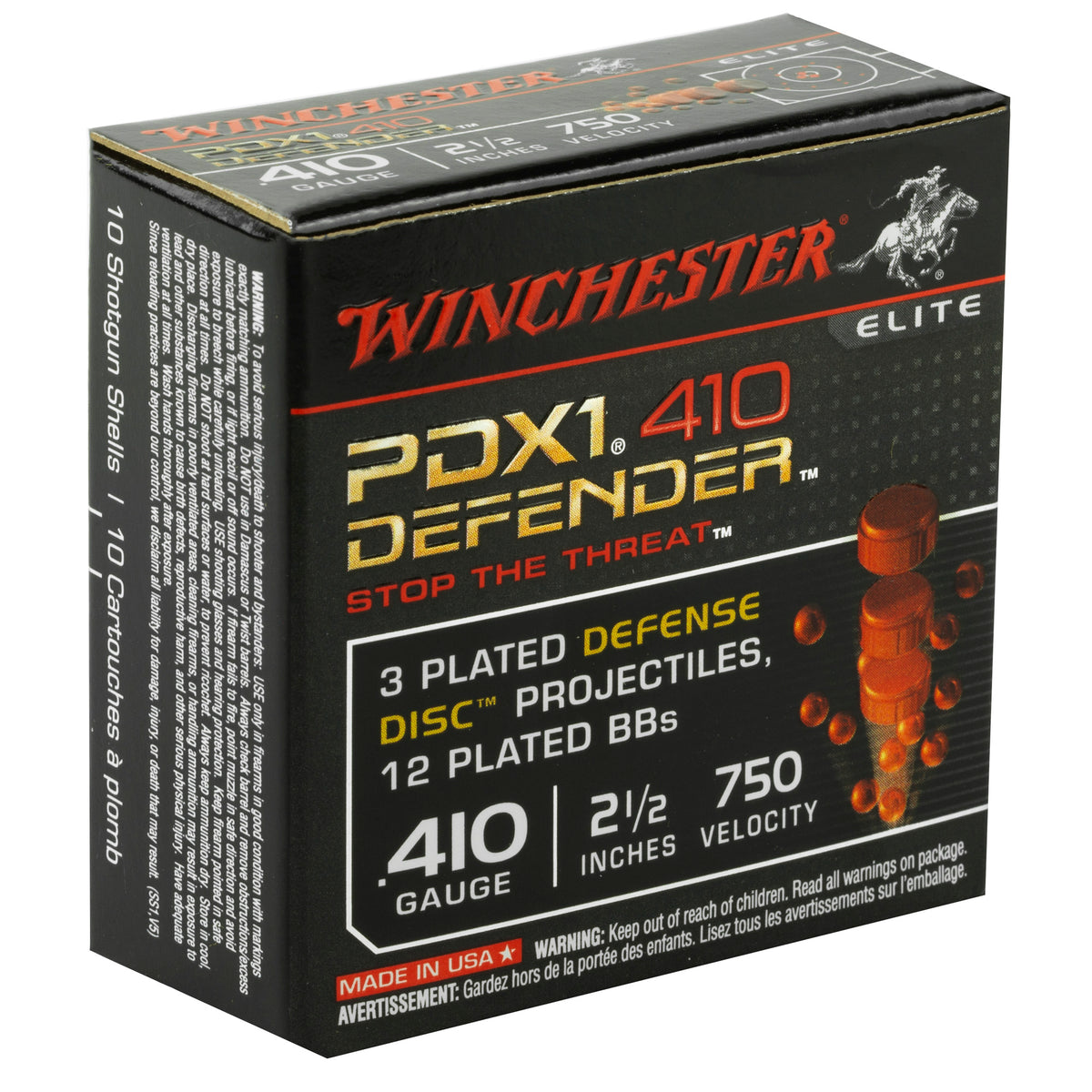 WINCHESTER DEFENDER 410GA 2.5&quot; 3/12 DISC 10RD