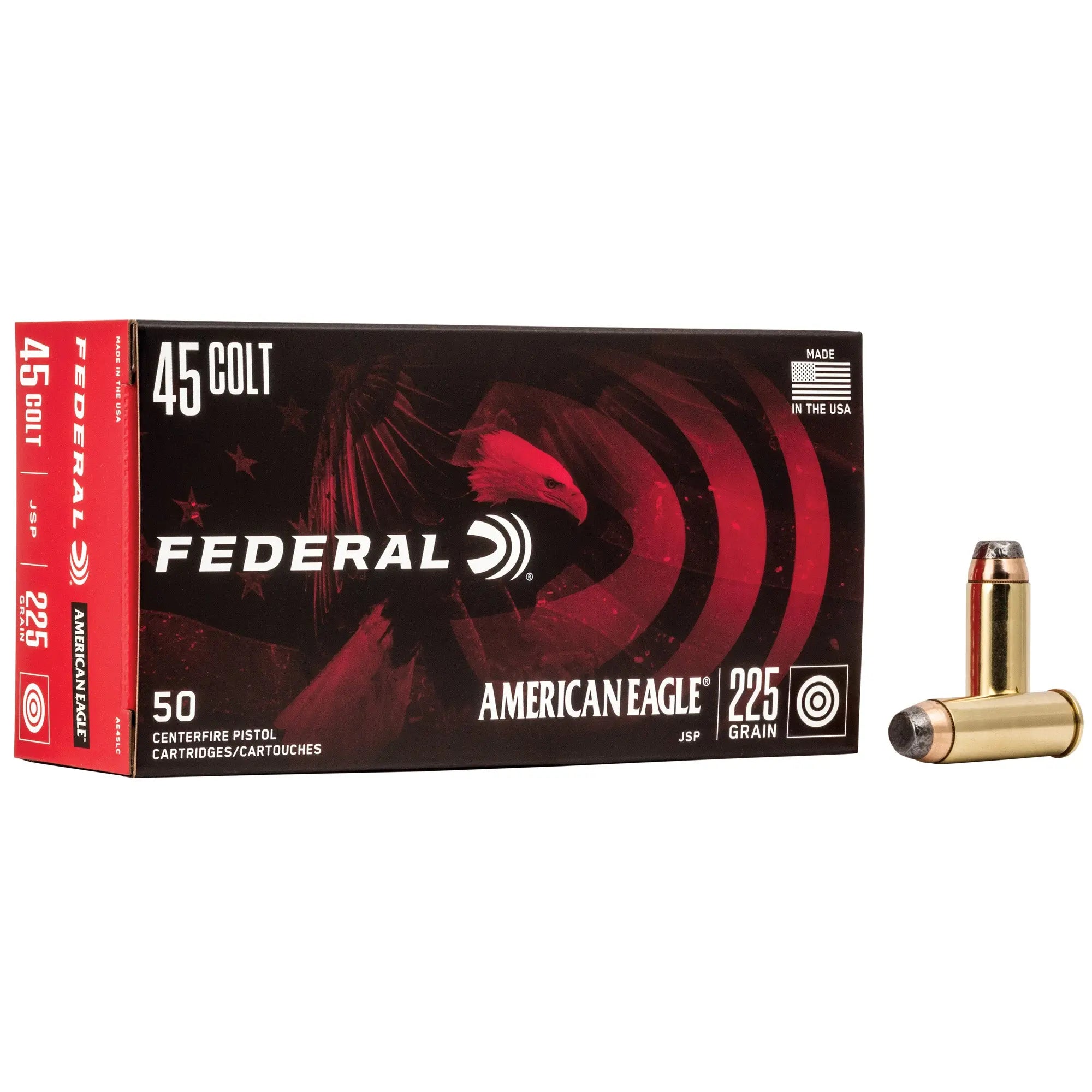 FED AM EAGLE 45LC 225GR JSP 50/1000 - American Ordnance