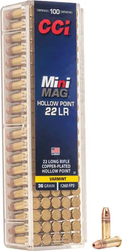 1260FPS 100RD 50BX/CSCCI MINI-MAG 22LR 36GR LEAD-HP - American Ordnance