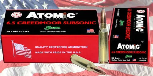 HPBT 20RD 10BX/CSATOMIC 6.5 CM 130GR SUBSONIC - American Ordnance