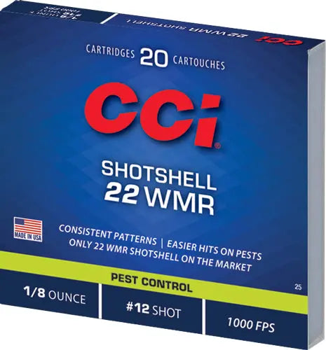 SHOT 1000FPS  20RD 100BX/CSCCI SHOTSHELL 22WMR 52GR #12 - American Ordnance