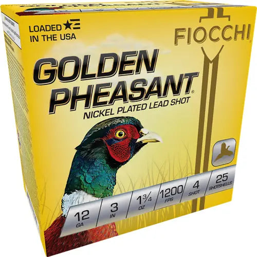 3&quot; 1-3/4OZ #4 25RD 10BX/CSFIOCCHI GOLDEN PHEASANT 12GA - American Ordnance