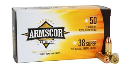 50RD 20BX/CS MADE IN USAARMSCOR 38 SUPER 125GR FMJ - American Ordnance