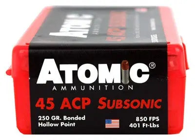 JHP 50RD 10BX/CSATOMIC 45 ACP 250GR SUBSONIC - American Ordnance