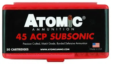 JHP 50RD 10BX/CSATOMIC 45 ACP 250GR SUBSONIC - American Ordnance