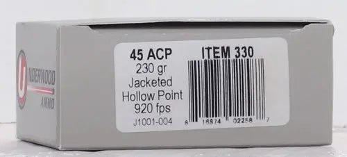 20RD 10BX/CSUNDERWOOD 45 ACP 230GR JHP - American Ordnance