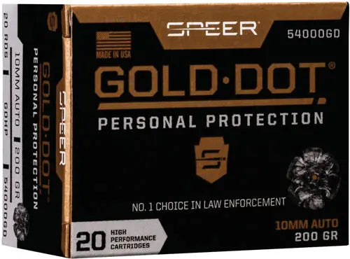 GDHP 20RD 10BX/CSSPEER GOLD DOT 10MM 200GR - American Ordnance