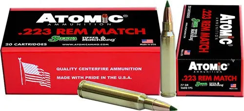 MATCHKING 20RD 10BX/CSATOMIC 223 REM 77GR TIPPED - American Ordnance