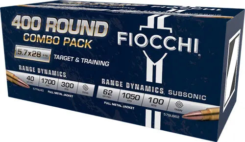 100RD 62GR FMJ COMBO PACKFIOCCHI 5.7X28 300RD 40GR FMJ - American Ordnance