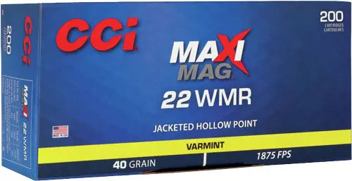 1875FPS 200RD 10BX/CSCCI MAXI-MAG 22WMR 40GR JHP - American Ordnance