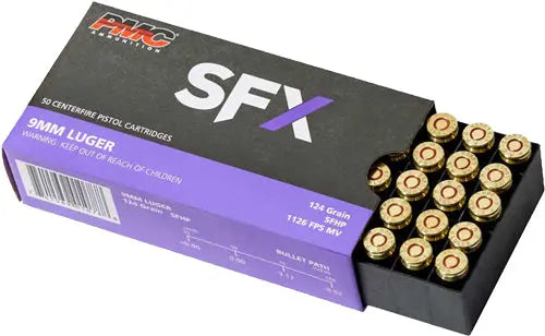 50RD 20BX/CSPMC 9MM LUGER 124GR SFX HP - American Ordnance