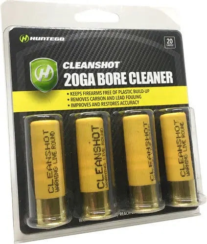 BORE CLEANER 20 GA. 4-PACK!CLEANSHOT SHOOT THROUGH GUN - American Ordnance