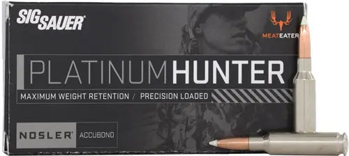 HUNTER ACCUBOND 20RD 10BX/CSSIG 6.5 CM 140GR PLANTINUM - American Ordnance