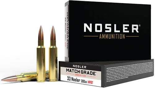 300GR CUSTOM HPBT 20RD 10BX/CSNOSLER MATCH GRADE 33 NOSLER - American Ordnance