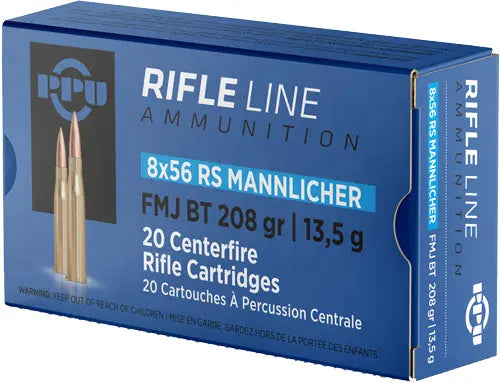 20RD 10BX/CSPPU 8X56R MANNLICHER 208GR FMJ - American Ordnance