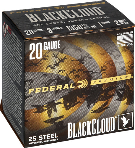 1OZ #2 1350FPS 25RD 10BX/CSFEDERAL BLACK CLOUD 20GA 3" - American Ordnance