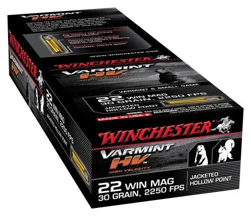 JHP 2250FPS 50RD 40BX/CSWINCHESTER SUPREME 22WMR 30GR - American Ordnance