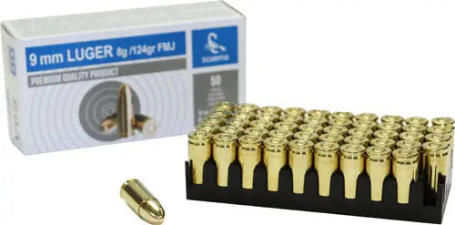 50RD 20BX/CSSCORPIO 9MM LUGER 124GR FMJ - American Ordnance