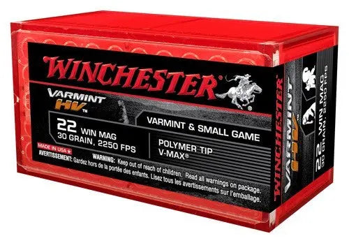 V-MAX 2250FPS 50RD 20BX/CSWINCHESTER SUPREME 22WMR 30GR - American Ordnance