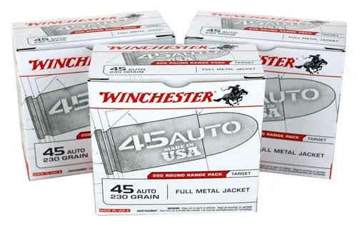 FMJ-RN 600RD CASE LOTWINCHESTER USA 45 ACP 230GR - American Ordnance