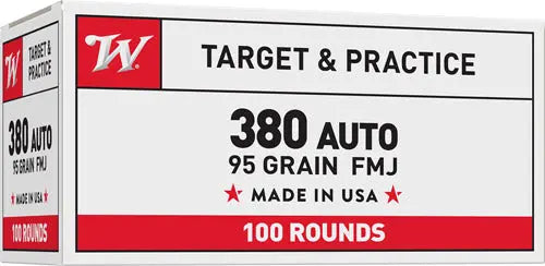 FMJ-RN 100RD VALUE PACK 5BX/CSWINCHESTER USA 380 ACP 95GR - American Ordnance