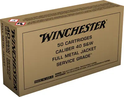 165GR FMJ-RN 50RD 10BX/CSWINCHESTER SERVICE GRADE 40 SW - American Ordnance