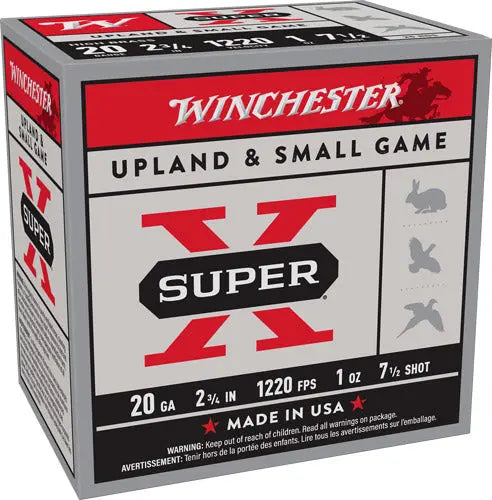 1OZ #7.5 1220FPS 25RD 10BX/CSWINCHESTER SUPER-X 20GA 2.75&quot; - American Ordnance