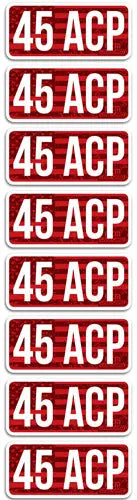 8-PACKMTM AMMO CALIBER LABELS 45ACP - American Ordnance